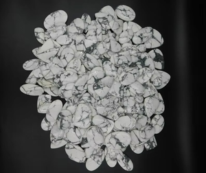 100%, cabujón de howlita blanca Natural de alta calidad, piedra preciosa suelta pulida, ideal para hacer joyas, lote incluido - Product Image 4