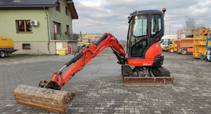 รถขุดขนาดเล็ก Kubota รุ่น U25-3 น้ำหนัก 2.5 ตัน พร้อมบุ้งกี๋ 3 ใบ แบบ Zero Tail Swing ระบบไฮดรอลิก สำหรับงานก่อสร้างในฟาร์ม มีจำหน่าย - Product Image 2