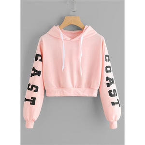 Sudaderas con capucha cortas con estilo de Color púrpura para mujer de tendencia superior de calidad superior disponibles en sudaderas con capucha y sudaderas de diseño personalizado para mujer - Product Image 4