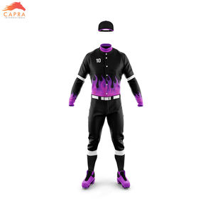 Traje de Club de sublimación Uniforme de béisbol de manga larga de alta calidad para hombres Conjuntos de uniformes de béisbol transpirables - Product Image 2