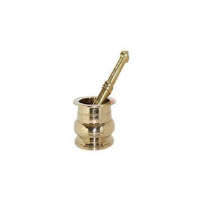 Unique Small Waist Brass Mortar and Pestle Set Colorful and Customized Size Cheap Price and Hot Sale Natural Customized Packing - Product Image 1