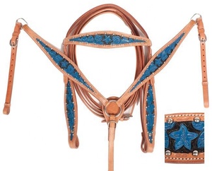 ที่คาดศีรษะม้าหนังวัวขี่ม้าแบบตะวันตกอุปกรณ์ออกแบบเครื่องมือพร้อมขอบ - Product Image 6