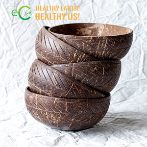 Productos más vendidos 2025 Cuencos de cáscara de coco grabados Cuencos de coco sostenibles decorativos de alta calidad fabricados por Eco2go Vietnam - Product Image 3