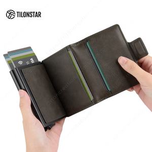 TILONSTAR TVC200D alta calidad profesional RFID bloqueo Pop Up Wallet ID tarjetas de crédito titular - Product Image 3