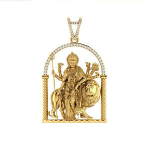 Superbe pendentif et breloque en diamant de laboratoire 10K or E couleur ronde taille brillante VVS2 haute clarté bijoux de luxe élégants - Product Image 1