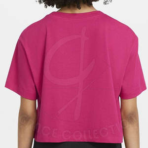 Haut court doux extensible pour femmes à la mode avec des T-Shirts d'été à col rond en tissu 100% coton pour Logo imprimé personnalisé - Product Image 4