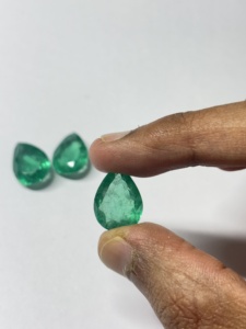 Esmeralda Colombiana Sintética Cultivada en Laboratorio, Corte Pera, Venta al por Mayor, Piedra Preciosa Suelta de Alta Calidad, de 3x5mm a 20x30mm - Product Image 5