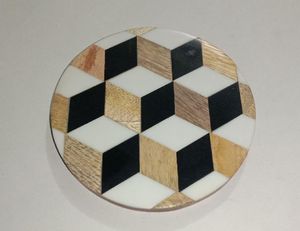Round Wood <b>Coasters</b> Custom <b>Heat</b> Insulation Handcrafted Sublimation <b>coaster</b> Wooden and Resin <b>Coasters</b> - Product Image 3