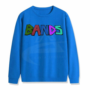 Sudadera de cuello redondo de algodón con bordado personalizado para hombre, sudadera de gran tamaño con cuello redondo para hombre - Product Image 1