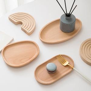 Juego de accesorios de cocina de platos de madera para decoración del hogar platos de cena navideños de madera de acacia decorativos - Product Image 2