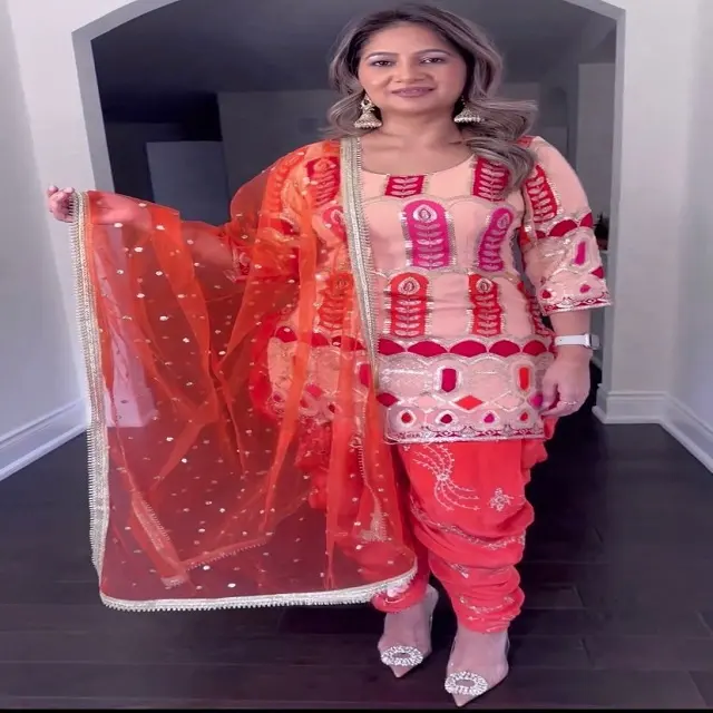 Donna cotone Summer Party Urban Salwar Kameez Floral Long Kurti Set con Salwar Maxi Dress donna Simple College Wear Kurti 2023