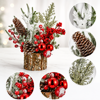 Sapin de Noël artificiel simulé en plastique, léger, écologique, pour table ou bureau, décoration intérieure
