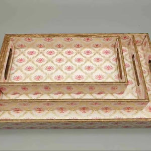 Bandeja de Servicio de Diseño con Recubrimiento de Esmalte de Madera MDF, Bandeja de Mesa de Alta Calidad para Hoteles y Restaurantes - Product Image 1