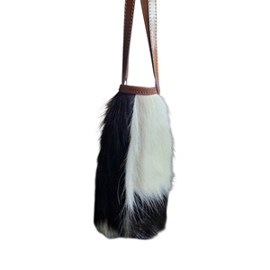 Felt Women's Minimalist Vintage Hobo <b>Bag</b> Fur Trim Water Resistant Medium Capacity Shoulder Strap Buckle Closure - Product Image 4