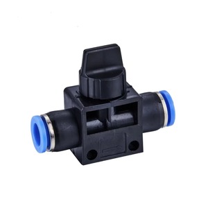 Raccord de vanne à main pneumatique HVFF 4mm12mm connecteur à poussée rapide à 2 voies nouvel état machines en cuivre 8mm Tube industries agricoles - Product Image 1