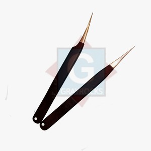 Pinces à cils en acier inoxydable gris de haute qualité avec couleur et logo personnalisables Garantie de 3 mois - Product Image 3