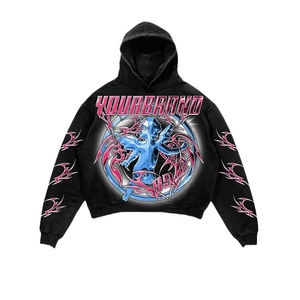 Sudadera con Capucha Personalizada de Alta Calidad a Precio de Mayoreo 2026, Sudadera Prémium Gruesa 100% Algodón con Hombros Caídos para Hombre - Product Image 3