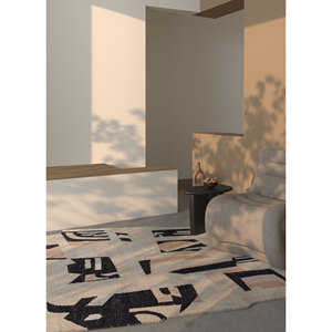 Handmade Ivory Flat Weaves Wool & Viscose <b>Rugs</b> Adwv-13084 Checkers Design for Bedroom & Hallway Rectangular Room <b>Rug</b> - Product Image 5