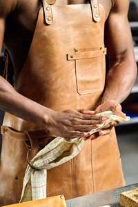 Tablier en cuir bavoir LPN-0093 le plus vendu Style de protection de travail de sécurité de qualité supérieure en gros - Product Image 5