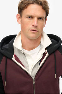 Sweat à capuche décontracté pour hommes avec motif patch en détresse 100% coton couleur unie à capuche fermeture éclair et cordon mode d'hiver - Product Image 6