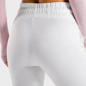 Pantalón para correr de pierna recta de cintura media para mujer, pantalón transpirable de invierno, de algodón ecológico, con cierre de cordón, informal, de ajuste Regular - Product Image 6