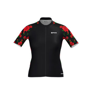Maillot de cyclisme respirant à manches courtes pour femme Red Roses - Product Image 3