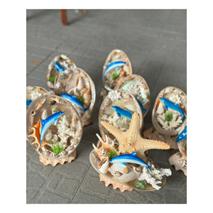 ของตกแต่งโต๊ะงานฝีมือเปลือกหอยวัสดุ: เปลือกหอยธรรมชาติใช้: Cafe Display accents; ORIGIN: ผู้จำหน่ายงานฝีมือจากเวียดนาม - Product Image 5