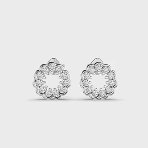 Pendientes de Diamantes Cultivados en Laboratorio de Alta Calidad, Joyería Fina para Bodas y Fiestas, Oro/Plata/Oro Rosa, Estilo Lujoso, Certificado IGI, Venta al por Mayor - Product Image 2