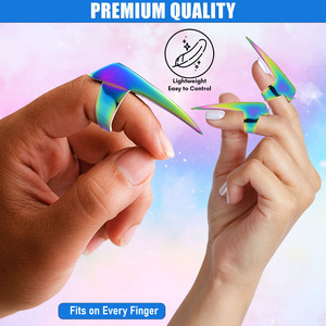 Herramientas de extensión de cabello de embalaje personalizado, herramienta de separación de dedos de ayuda trenzada de acero inoxidable, anillo de corte de cabello duradero para usos en el cabello - Product Image 5