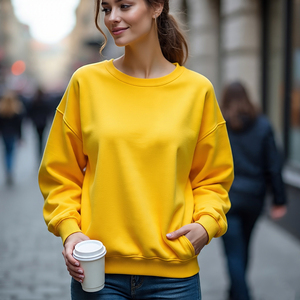 Mujeres Drop Shoulder Sublimación Sudaderas A prueba de viento Impresión digital Sudadera Señoras Ropa deportiva Sublimación Sudaderas Señoras - Product Image 2