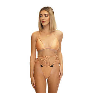 Traje de Baño Lumija Sarah, Bikini con Parte Inferior Color Bronceado, Ropa de Playa Elegante y Moderna para Mujer, Talla S, 100g - Product Image 6