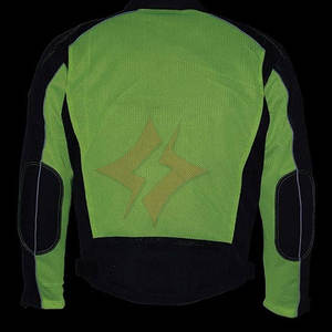 Chaqueta de Motociclista Unisex, Transpirable, Negra-Verde Neón, Profesional, de Malla, con Protección, para Todas las Estaciones - Product Image 2