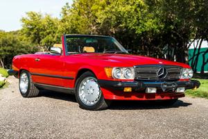 รถเบนซ์ M-ercedes-Benz 560SL ปี 1987 สภาพดี ไม่มีการตั้งราคาขั้นต่ำ วิ่ง 74 พันไมล์ เครื่องยนต์ V8 สีแดงสด พร้อมหลังคาแข็ง ไม่ได้ดัดแปลงมากนัก - Product Image 1