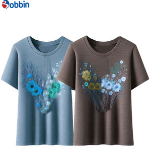 Camisetas Nuevas de Primavera Otoño 2025 para Mujer, Camisetas Holgadas Estampadas de Manga Corta, Camiseta Oversize con Cuello Redondo, Estilo Casual para Mujer - Product Image 4