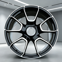 JWYC Alliage d'aluminium forgé 17-24 pouces 6061-T6 Haute performance /GT4 Hyper Black Design multi-rayons concave