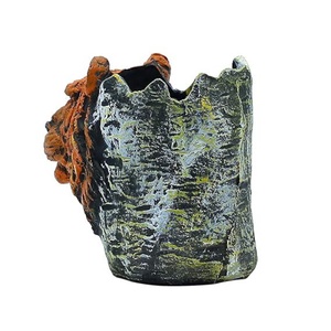 Porte-stylo tête de lion, organisateur de bureau décoratif, 4,5 x 4 pouces, orange et vert - Product Image 4