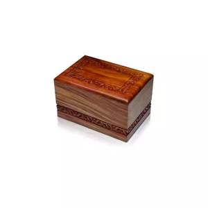 Premium Rosewood Handcrafted Floral Carved <b>Wooden</b> <b>Keepsake</b> <b>Box</b> Exquisite Elegant Storage for Precious Wedding Floor Vase - Product Image 5