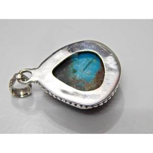 Bijoux en argent sterling 925 faits à la main pendentif cabochon turquoise naturelle cadeau pour filles et femmes - Product Image 3