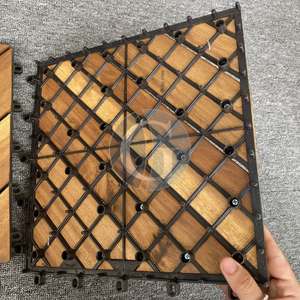 Baldosas de Madera de Acacia de Vietnam Ecológicas, Impermeables y Antideslizantes, Diseño Moderno Cuadrado de 300*300mm, Sistema de Encaje DIY - Product Image 5