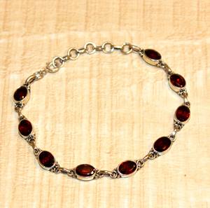 Pulsera de cuentas de rubí hecha a mano con piedras preciosas naturales para mujer, cadena de plata 925 para ocasiones de aniversario - Product Image 2