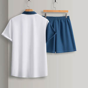 Conjunto de camisa y pantalones cortos de satén de seda estampada de lujo para hombre Conjunto de playa de dos piezas de alta calidad para hombre - Product Image 2