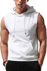 2025 nouveauté personnalisé hommes entraînement à capuche débardeurs sans manches gymnastique entraînement sweats à capuche musculation Muscle débardeur - Product Image 3