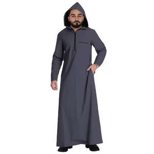 Nuevo precio de fábrica elegante bordado Casual sólido largo túnica Thobe hombres musulmán Al Haramain Jubba para hombres árabe Thobe Djellaba - Product Image 2