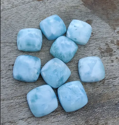 Natuurlijke Larimar Kussen Platte Rug Gladde Cabochons-Maten 3Mm Tot 30Mm Hoge Kwaliteit Larimar Groothandel Edelsteen Voor Sieraden