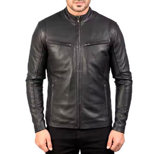 Chaquetas de cuero para hombre de fábrica de Pakistán personalizadas de alta calidad, chaqueta de cuero de cordero genuino, ropa para hombre y mujer - Product Image 4