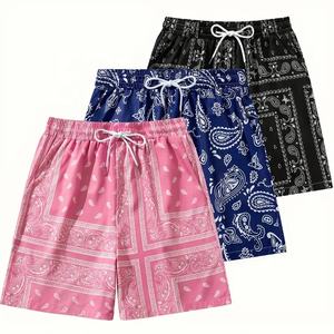 Short de plage pour hommes à séchage rapide personnalisé coupe classique short de lavage à l'acide avec logo OEM motif solide impression personnalisée maillot de bain - Product Image 1