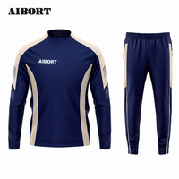 Aibort Premium Breathable Quick Dry Slim Fit Zipper Training Soccer Sportswear Performance Men Football Tracksuit untuk Latihan