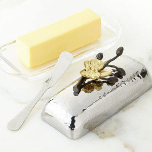 Contenedor para Mantequilla de Acero Inoxidable Ecológico Color Plata con Tapa Abatible, Empaquetado en Cartón para Uso en la Cocina y la Mesa - Product Image 4