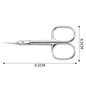 Logotipo personalizado 3,5 \ "estilo clásico plata pulido hoja afilada tijeras para cutículas de uñas acabado espejo titanio tijeras de manicura - Product Image 6