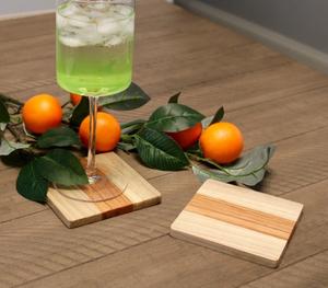 Wholesale Custom Wooden Coaster Designed Square walnut coasters Different Look Table Decorative Wood Coasters for Tea and <b>Coffee</b> - Product Image 4